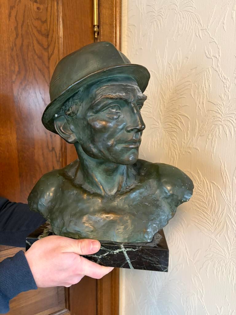 Buste mijnwerker - J. Dommisse, Antiquités & Art, Enlèvement