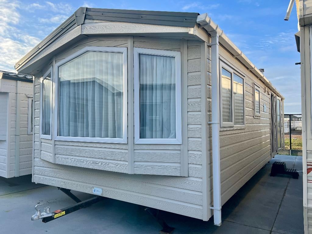 Te koop moderne stacaravan Cypress 880x340, Caravans en Kamperen, Stacaravans, Tot en met 4