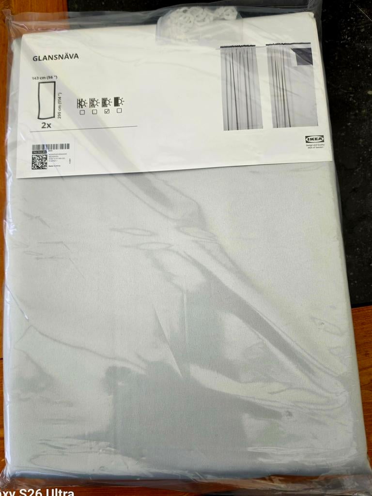 3 nouveaux rideaux ikea 2 encore dans leur emballage, Neuf, Gris, Enlèvement ou Envoi, 100 à 150 cm