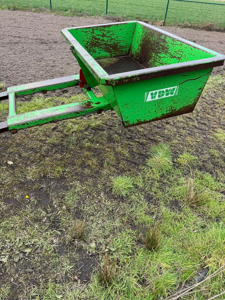 Robuuste VDW Grondbak / Kipbak voor Palletvorken, Enlèvement