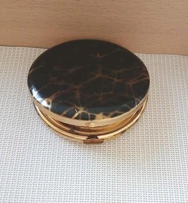 oude hervulbare ronde poedertas uit de 19e eeuw uit Parijs, Ophalen, Gebruikt, Kleiner dan 17, Dame of Heer