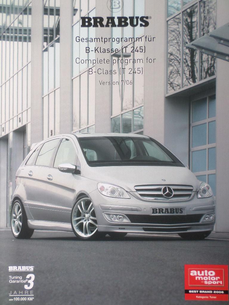 Brochure de la Mercedes Brabus Classe B 2012, Enlèvement ou Envoi, Mercedes