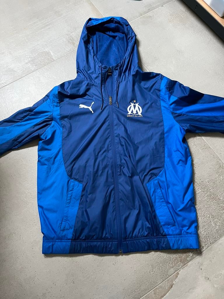 Coupe vent OM, Général, Comme neuf, Bleu, Taille 48/50 (M)