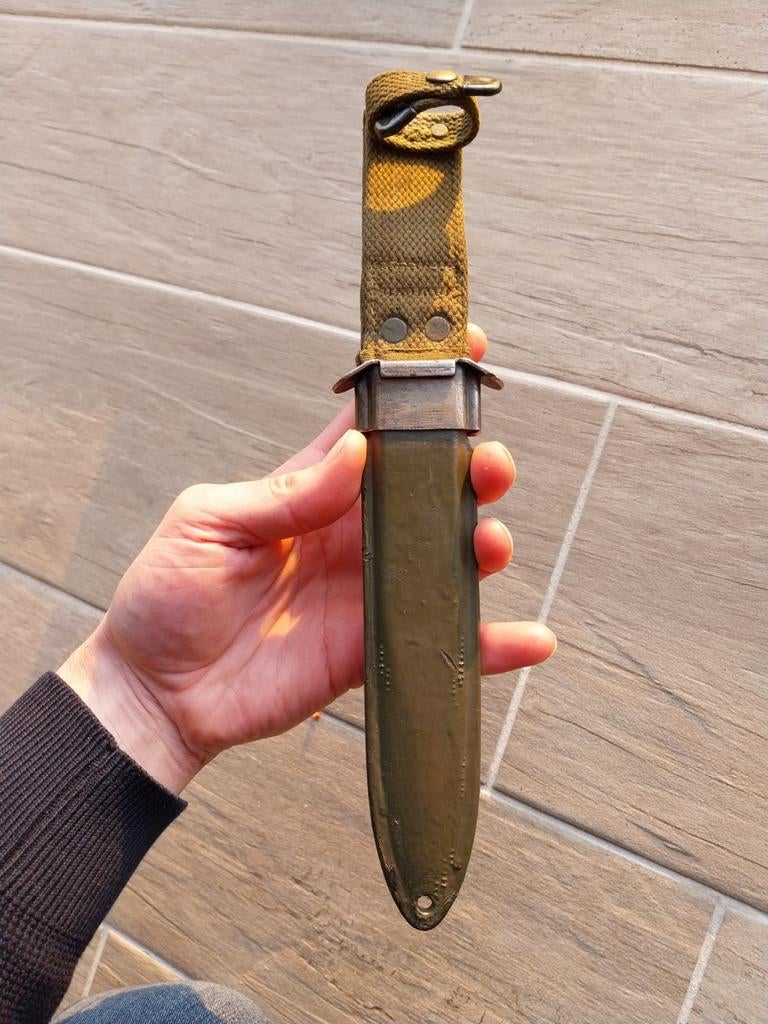 US M8 scabbard wo2 voor m3 of m4 knive, Ophalen of Verzenden