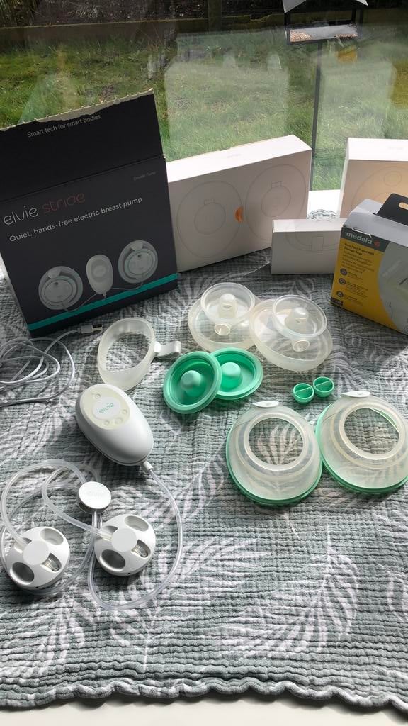 Elvie Stride dubbele handsfree borstkolf – zeer goede staat, Kinderen en Baby's, Babyvoeding en Toebehoren, Ophalen, Gebruikt