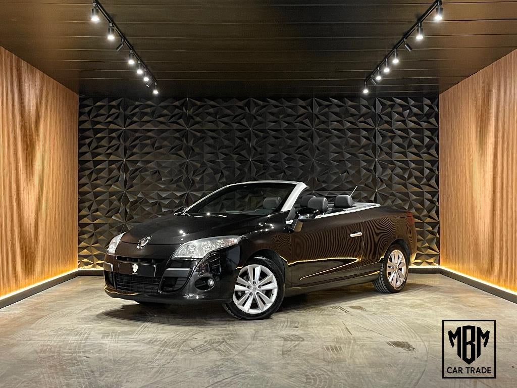 ✅Renault Megane CC 1.5dCi GARANTIE Airco GPS Parksens Cruise, Zwart, 4 cilinders, Cabriolet, Leder en Stof