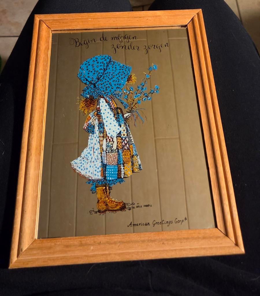 Miroir Holly Hobbie vintage, Enlèvement ou Envoi, Comme neuf, Rectangulaire