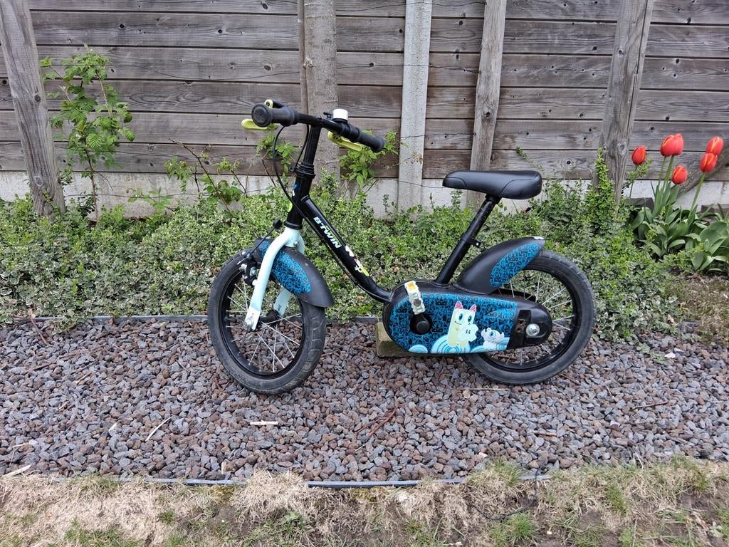 Kinderfiets 14inch met bijpassende steunwielen btwin, Fietsen en Brommers, Fietsen | Kinderfietsjes, Ophalen