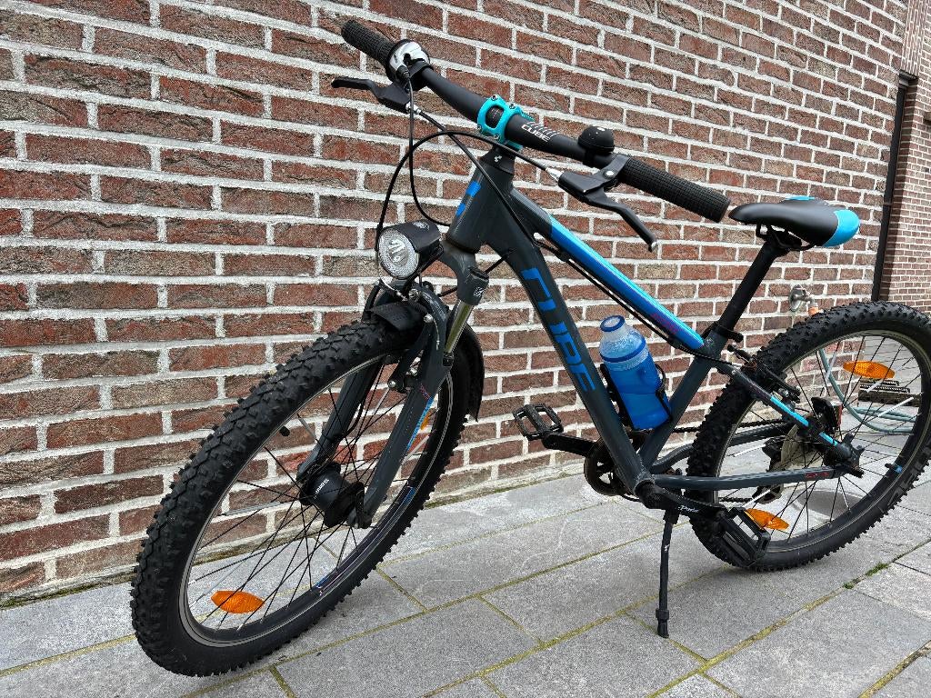 jongenskinderfiets  24 inch  blauw, Fietsen en Brommers, Ophalen, 24 inch, Versnellingen, Zo goed als nieuw