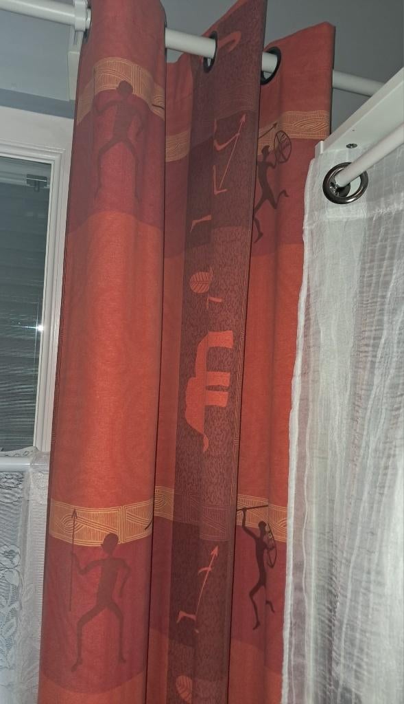 2 gordijnen, Huis en Inrichting, Stoffering | Gordijnen en Lamellen, Gebruikt, 100 tot 150 cm, 200 cm of meer, Ophalen of Verzenden