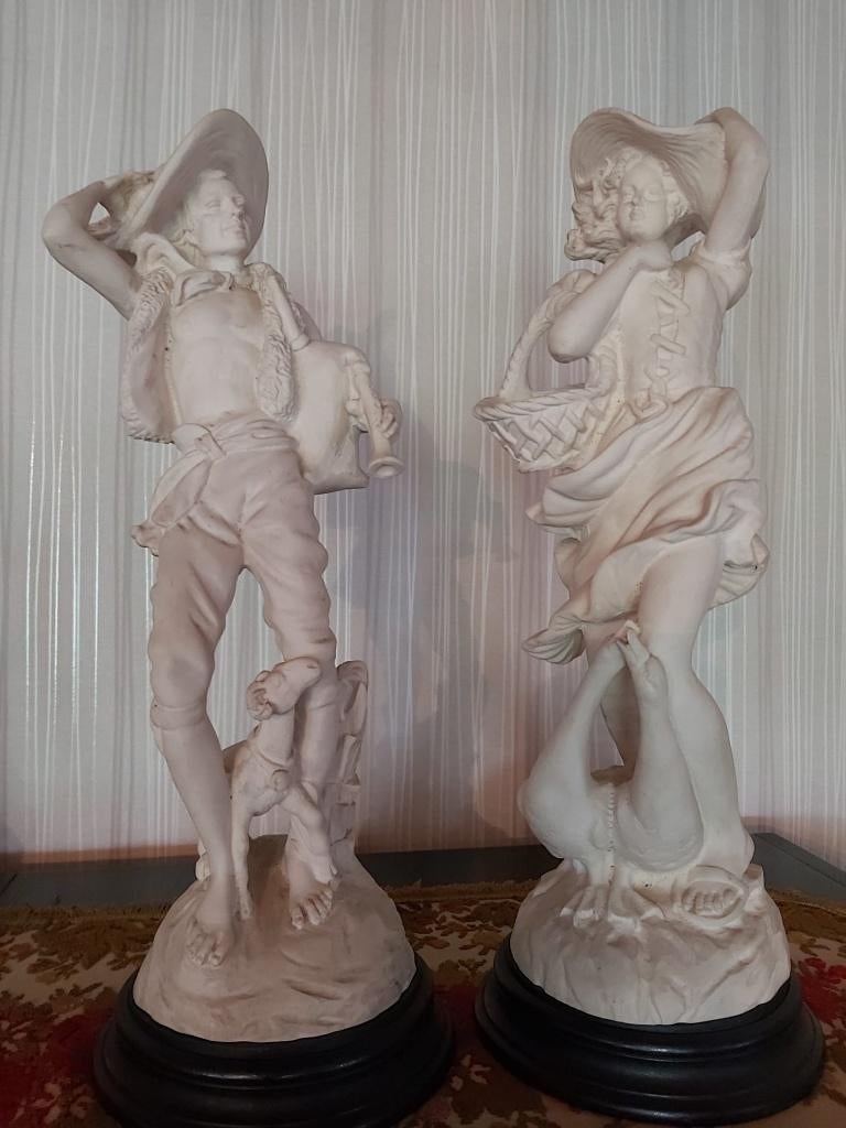 Witte beelden - Herder en Herderin, Ophalen