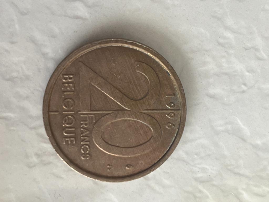 België – 20 Francs (1996), Postzegels en Munten, Munten | België, Ophalen, Metaal