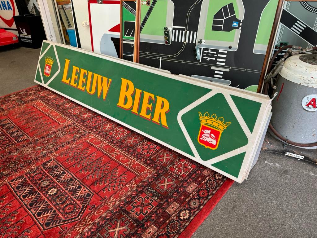 LION BEER caisson lumineux publicitaire ancien XXL, Enlèvement ou Envoi, Utilisé, Table lumineuse ou lampe (néon)