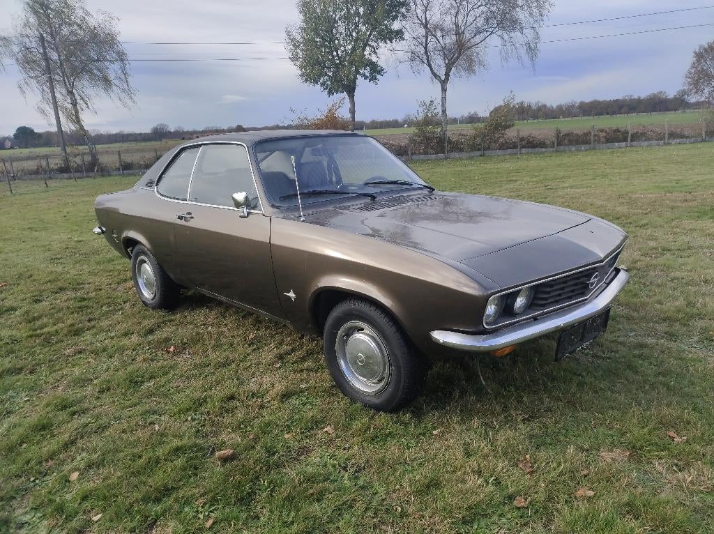 Opel Manta A 1.9s 1974, Auto's, Opel, Particulier, Manta, Benzine, Coupé, 2 deurs, Handgeschakeld, Bruin, Zwart, Leder, Achterwielaandrijving