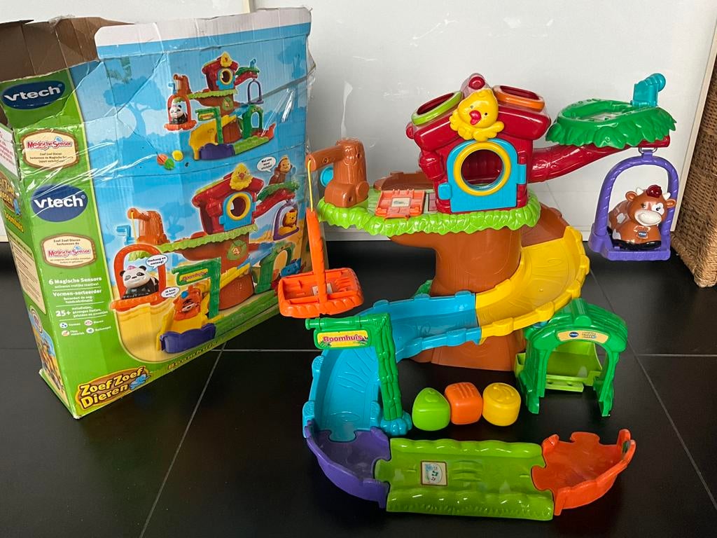 Zoef zoef dieren boomhuis met koe, Kinderen en Baby's, Ophalen, Gebruikt