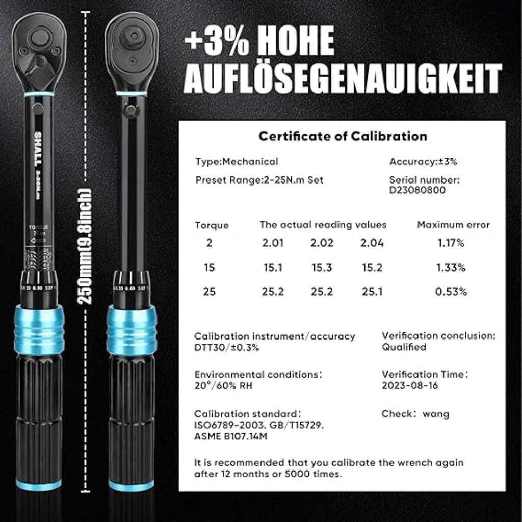 Ensemble de 15 clés dynamométriques SHALL LIVRAISON RAPIDE E, Envoi, Neuf