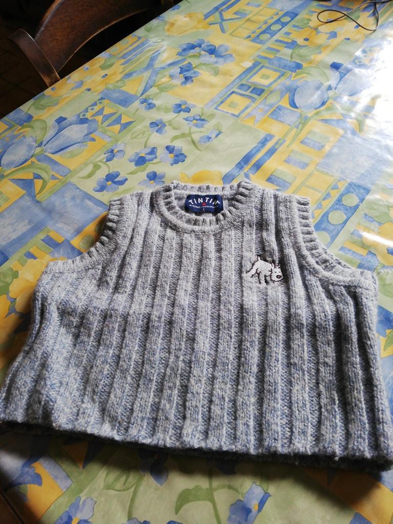 Débardeur Tintin bleu clair. Taille 2 ans. Neuf., Enlèvement ou Envoi, Comme neuf
