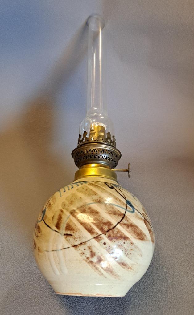 lampe à huile en céramique/verre, Antiquités & Art, Enlèvement