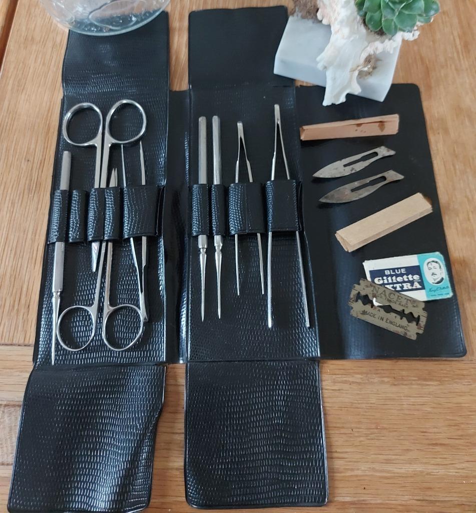 Matériel de dissection 11 instruments - années 1970, Enlèvement ou Envoi, Utilisé, Langue et Étude