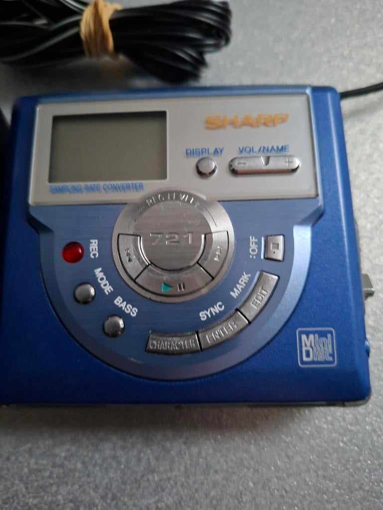 Sharp 721 minidisc-speler te koop, Audio, Tv en Foto, Walkmans, Discmans en Minidiscspelers, Ophalen of Verzenden, Minidisc-speler