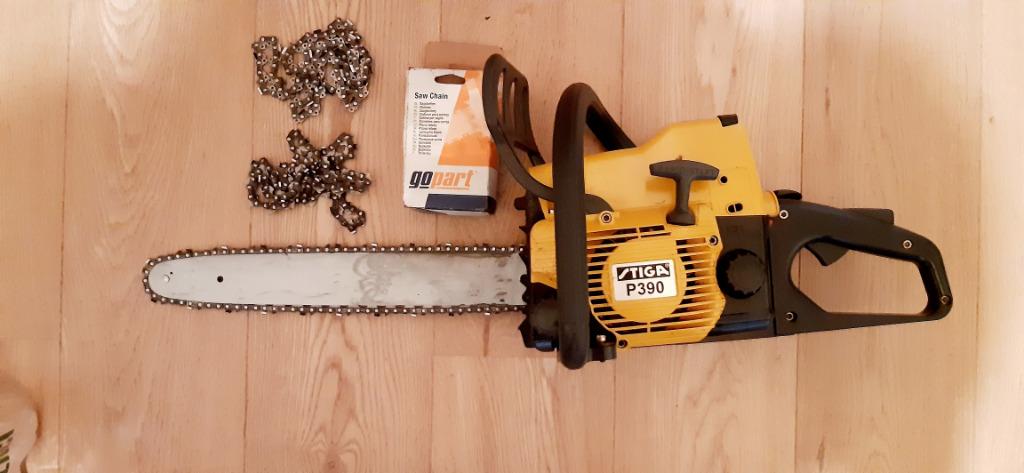 Stiga 390 kettingzaag, Ophalen, Gebruikt, Stiga, Kettingzaag