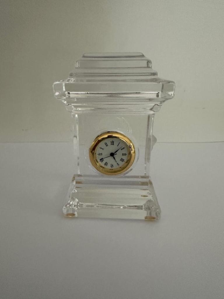 Crystal tafel klokje Gianni Versace/Rosenthal, Enlèvement, Comme neuf, Analogique, Réveil ou Horloge