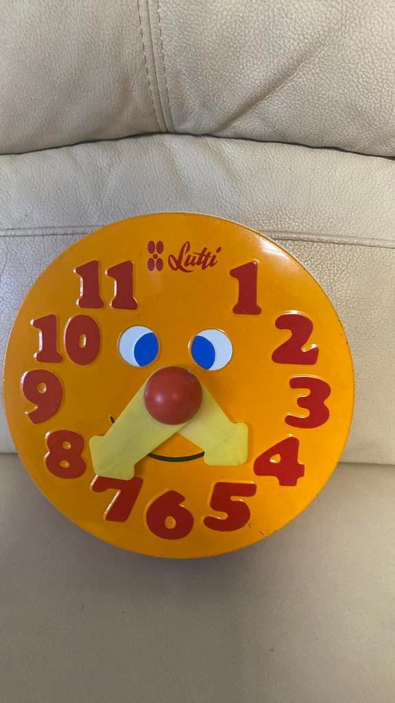 Ancienne boîte de bonbons rare Lutti tirelire et horloge, Collections, Utilisé