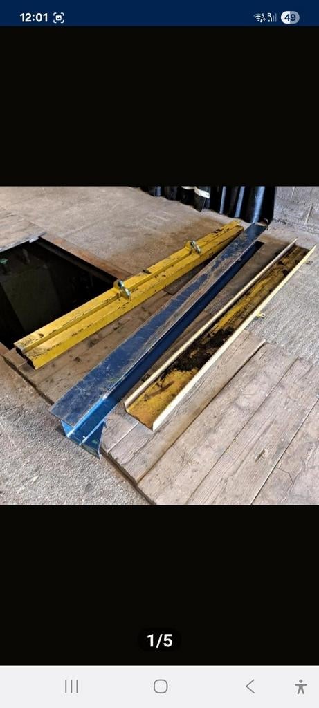 Blauwe H balk150 mm ,   unp 180x75, Doe-het-zelf en Bouw, Metalen, Ophalen, Gebruikt