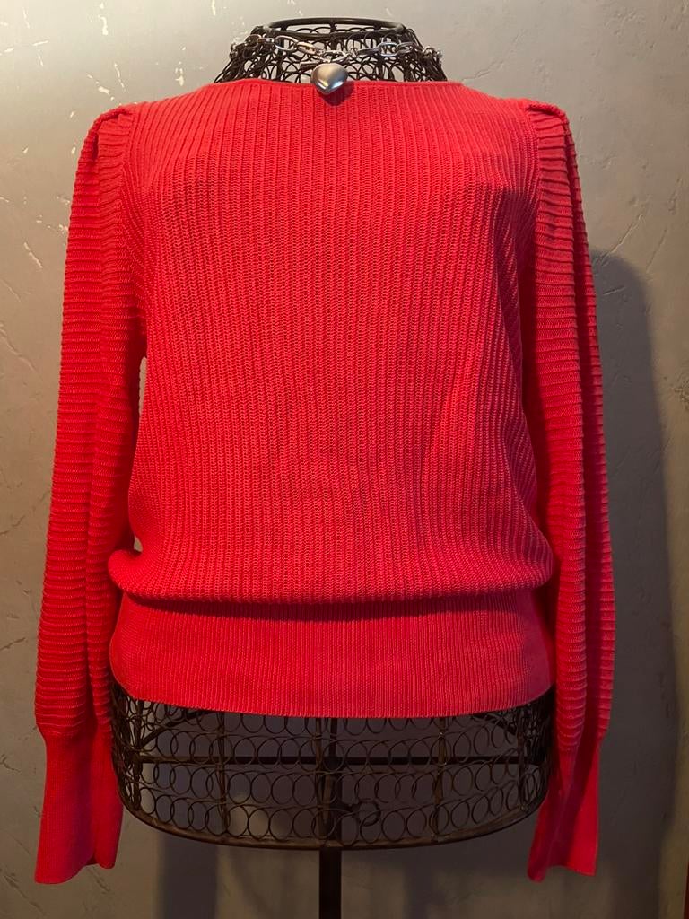 Caroline Biss 36 Nieuw knap fijn truitje met detail, Nieuw, Ophalen of Verzenden, Roze, Maat 36 (S)