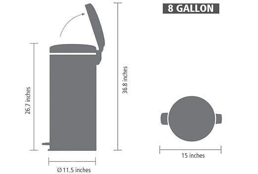 Brabantia | pedaalemmer | 30L | GRATIS LEVERING, Huis en Inrichting, Woonaccessoires | Prullenbakken, Kunststof, Met pedaal, -