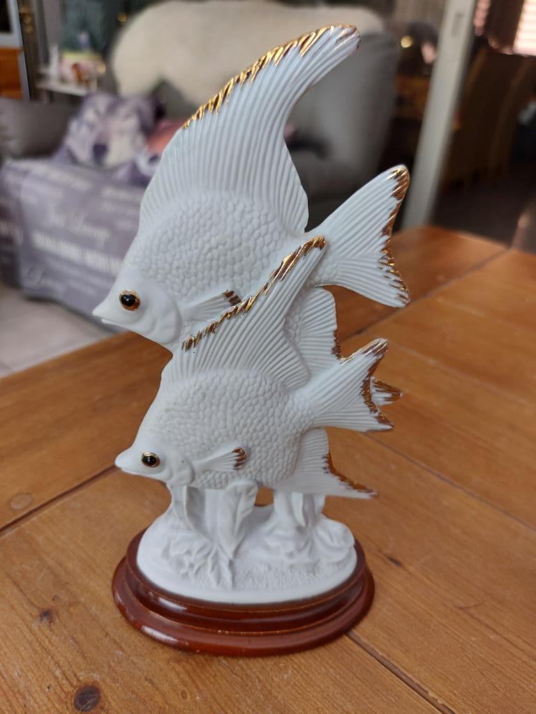 retro heel mooi porseleinen beeld Scalaar vissen, Antiek en Kunst, Ophalen of Verzenden