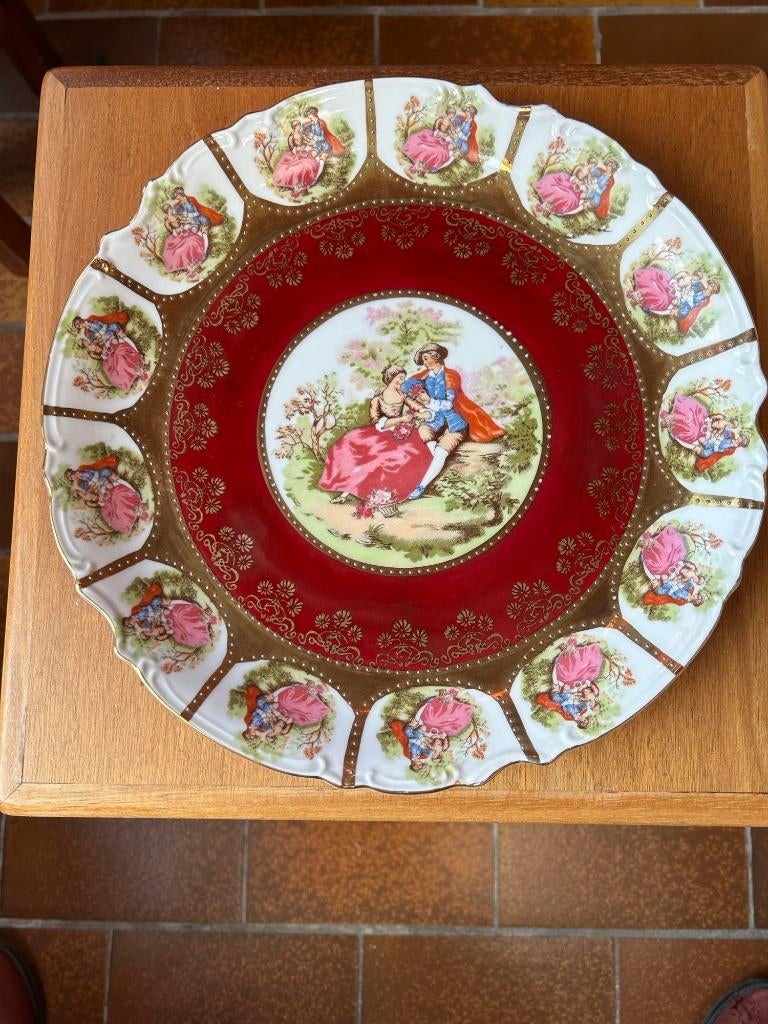 Assiette décorative vintage en porcelaine  histoire d'amour, Enlèvement, Comme neuf