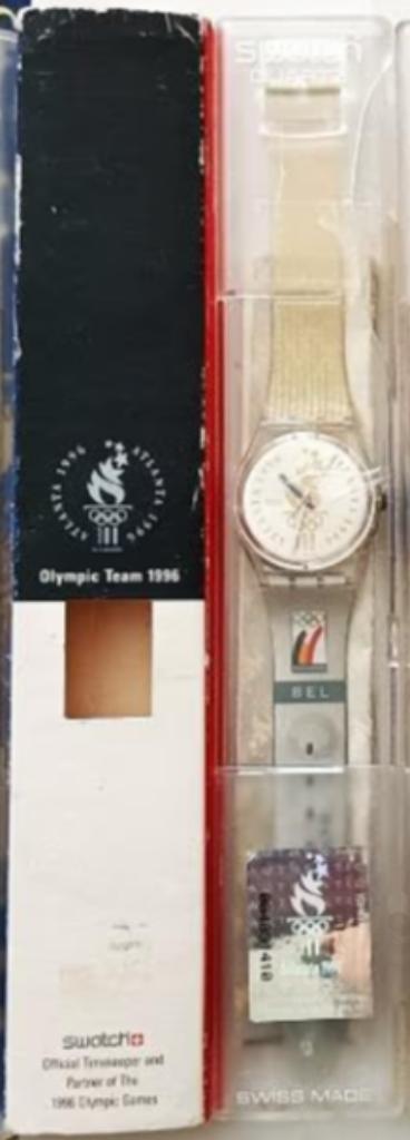Montre SWATCH GZ150L Olympic Team Belgium 1996 neuve, boite, Ophalen of Verzenden, Nieuw