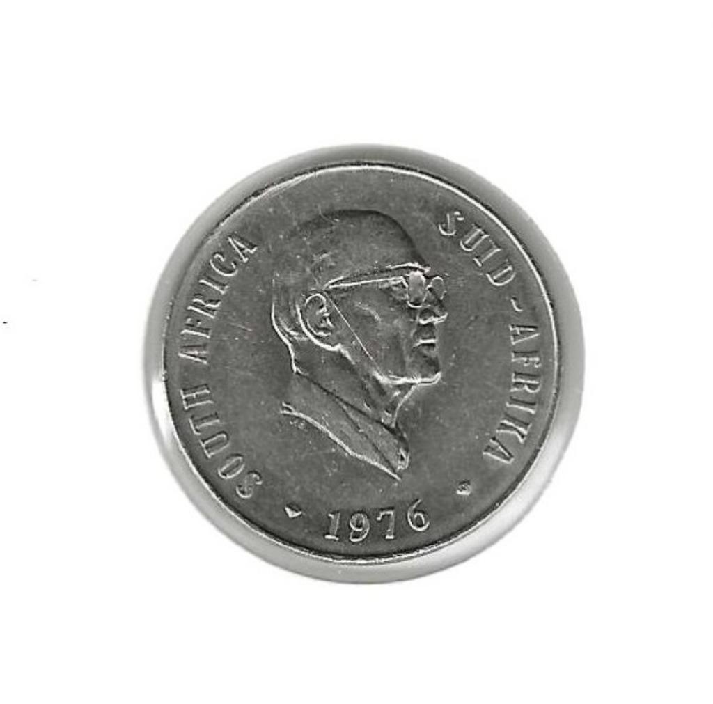 Zuid-Afrika, 50 Cents 1976, President Fouche., Ophalen of Verzenden, Zuid-Afrika, Losse munt