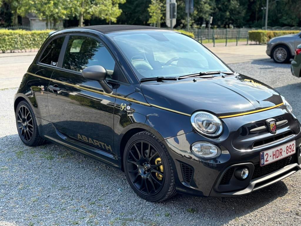 Abarth 595C schorpioneoro 1of 2000, Auto's, Abarth, Voorwielaandrijving, Cabriolet, Leder en Stof, Zwart