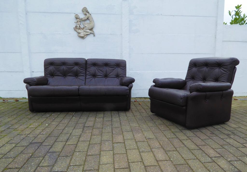 AIRBORNE SOFA ZETEL MICHEL CADESTIN VNTAGE LEDER LOUNGE, Ophalen