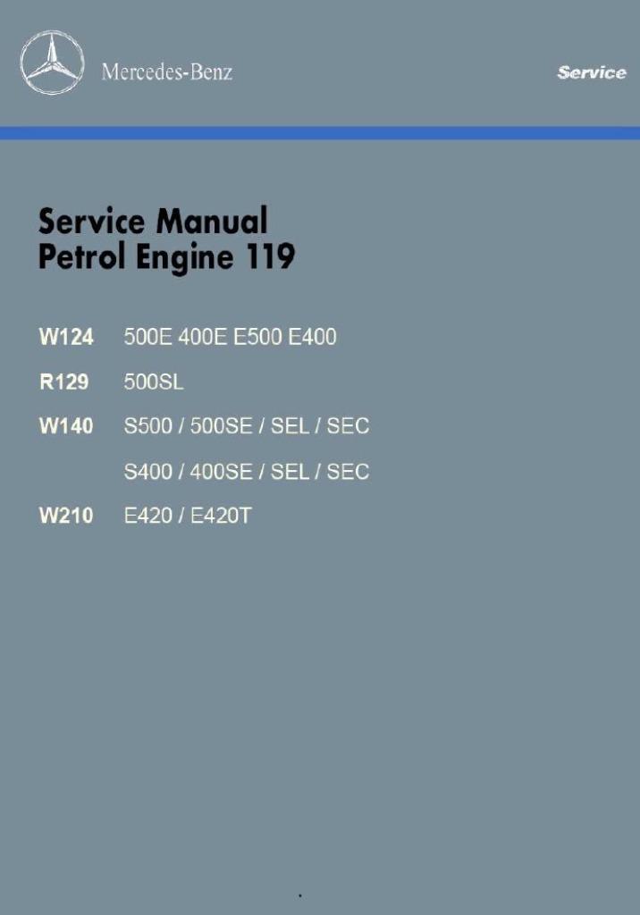Mercedes E124, E140, E210, R129 Motor Werkplaatshandboek, Auto-onderdelen, Ophalen of Verzenden, Mercedes-Benz