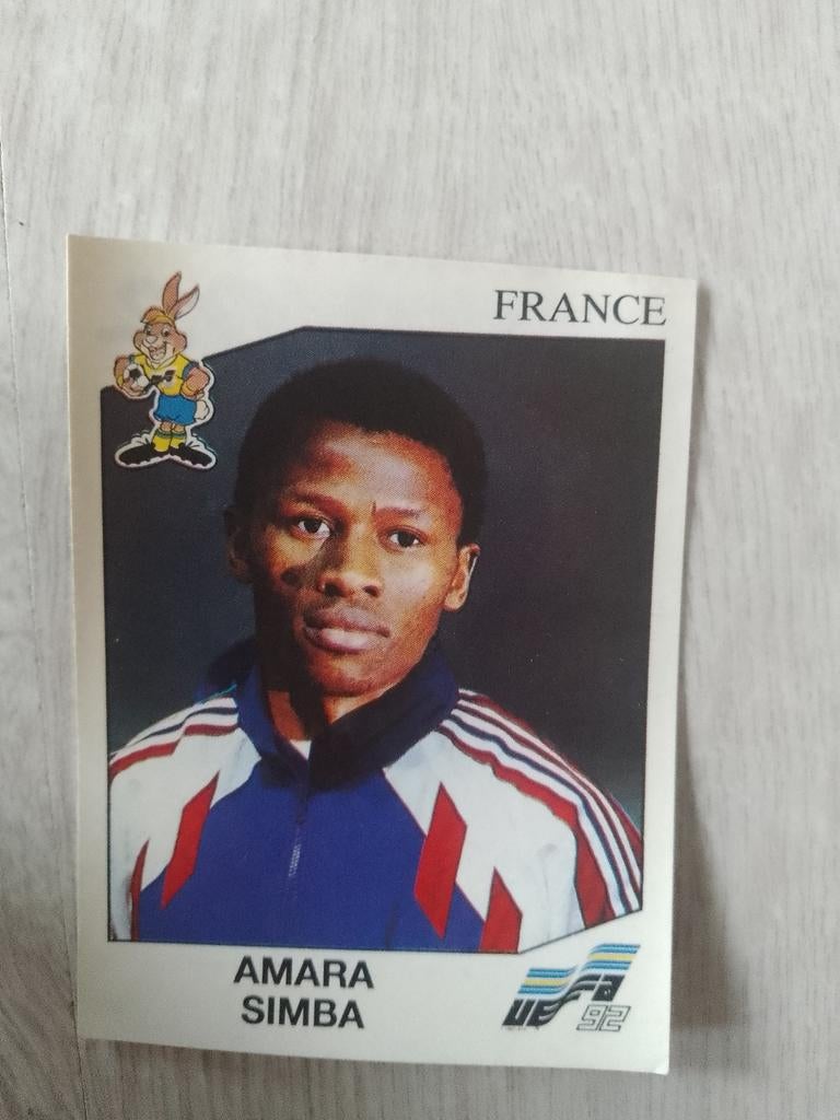 Vignette Amara Simba euro 92, Enlèvement ou Envoi, Comme neuf, Autocollant