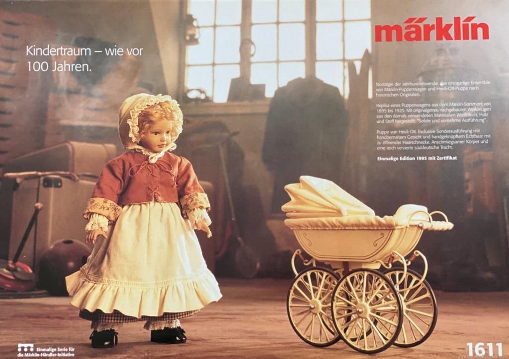 MARKLIN 1611 - Heidi ott pop met kinderwagen gelimiteerde op, Ophalen of Verzenden, Nieuw, Pop