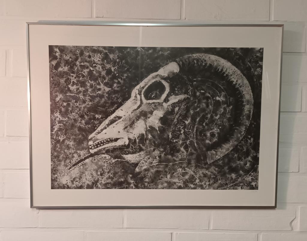 Rik Brouwers (1904-1978) - lithografie - Schedel ram, Ophalen