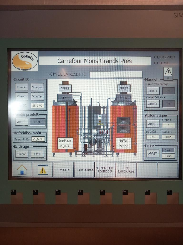 Brasserie complète, salle à brasser, fabrication bière, Enlèvement