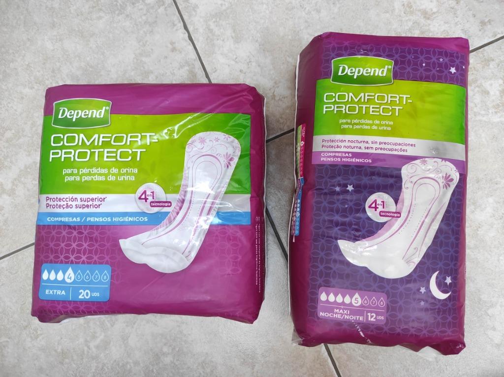 Lot de 2 paquets Depend Serviettes d'incontinence, Divers, Enlèvement ou Envoi, Neuf