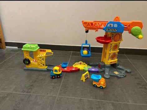 Vtech toet toet auto’s bouwplaats met kraan, Kinderen en Baby's, Ophalen, Zo goed als nieuw