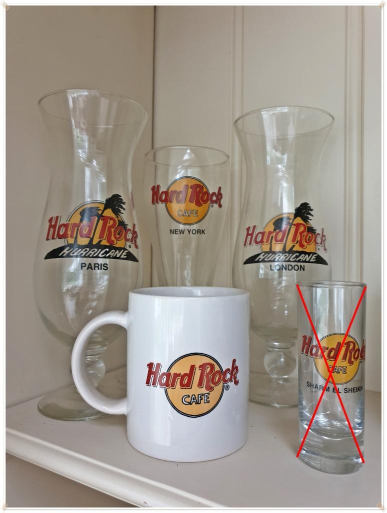 HARD ROCK CAFE - ENSEMBLE VERRES/MUG NEUF (4), Collections, Enlèvement, Neuf, Autres types