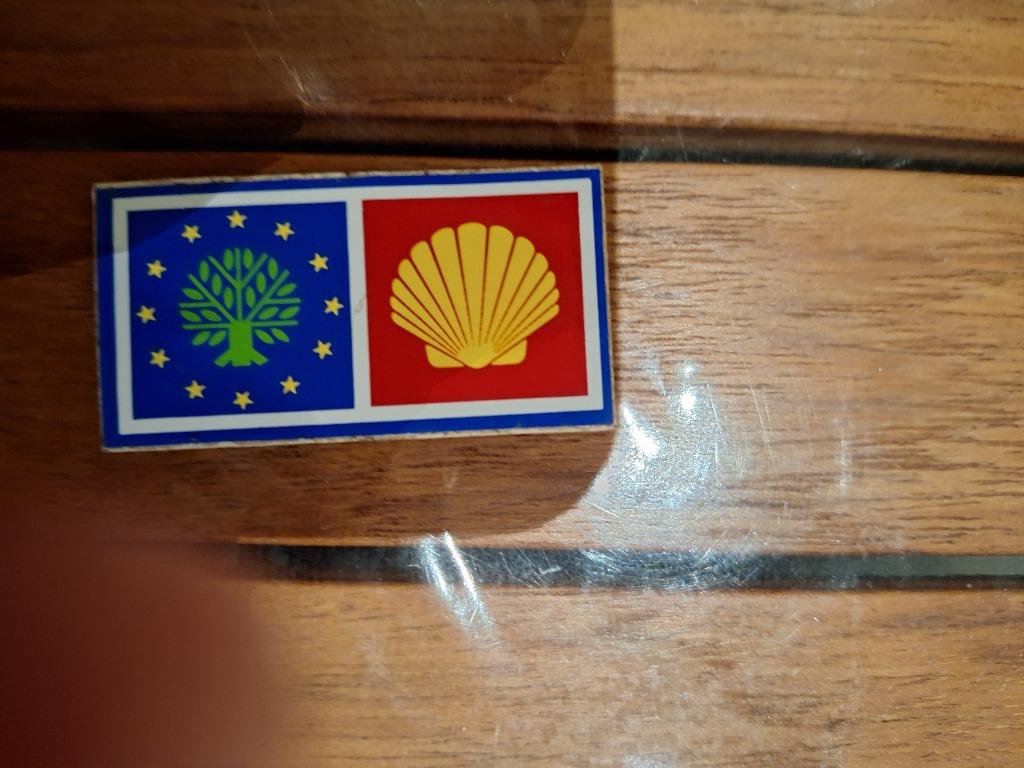 Kleine vintage sticker shell, Verzamelen, Ophalen of Verzenden, Gebruikt, Auto of Motor