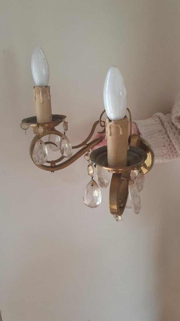 Paire d'appliques murale, Enlèvement, Utilisé, Verre