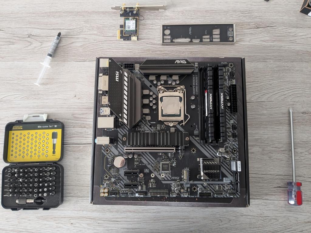 I5 10400F + B460M + 16 GO DDR4 2666 CL13 +..., Enlèvement ou Envoi, DDR4, Comme neuf, Micro-ATX