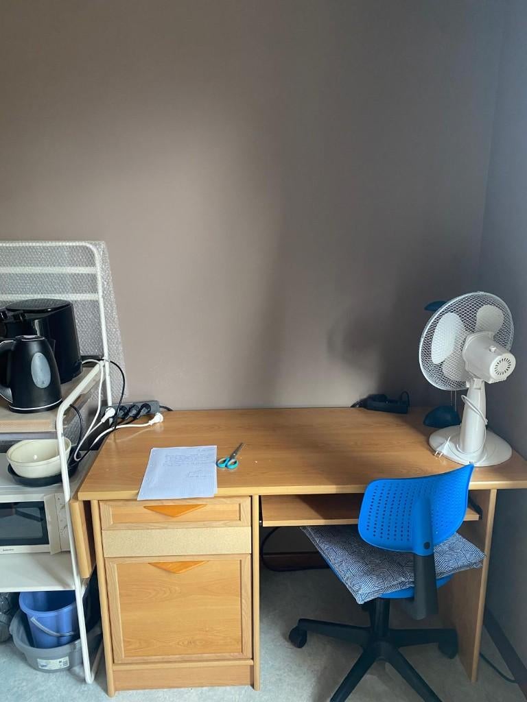 Meubles pour chambre une personne, Maison & Meubles, 90 cm, Beige, Bois, Une personne