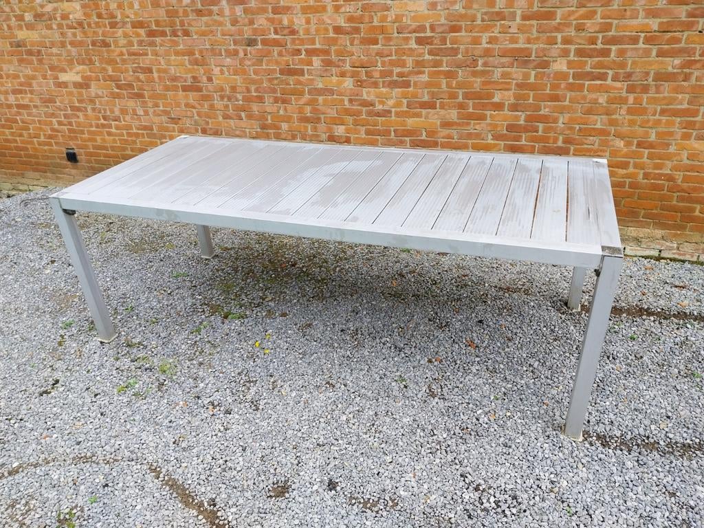Aluminium tuintafel, Tuin en Terras, Tuintafels, Ophalen, Gebruikt, Rechthoekig, Aluminium