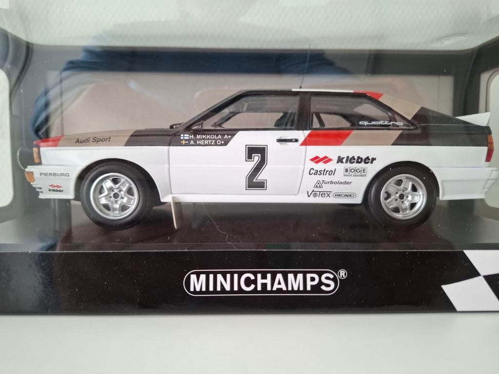 Audi quatro rally, Hobby en Vrije tijd, Modelauto's | 1:18, Ophalen of Verzenden, Zo goed als nieuw, Auto, MiniChamps